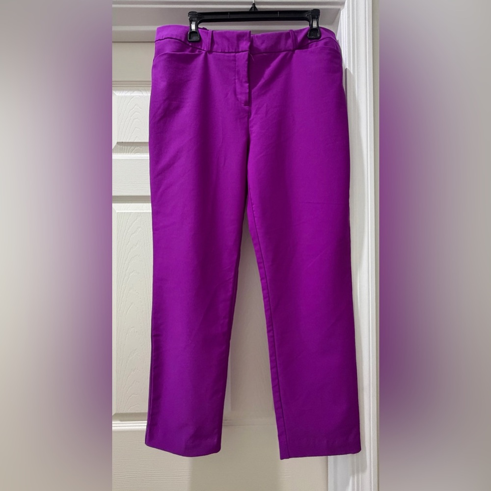 Worthington Purple Slim Ankle Pants Sz12
